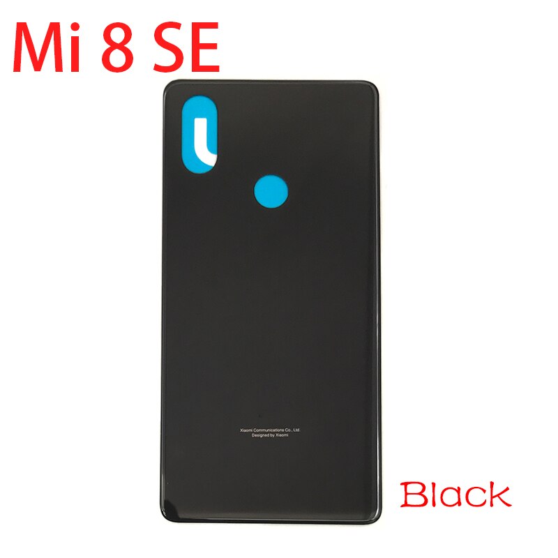 Wymiana szkła bateria tylna pokrywa obudowa tylna szklana obudowa z klejem do Xiaomi Mi8 Mi9 Lite Mi 10 5G / 8Se 8 se 9T: Mi8 Se Black