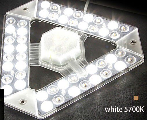 Loftlamper led modul dæmpbar 13w 17w 24w led lys udskift loftslampe lampe  ac220v magnetiske led panel lys led pærer: Trekantet hvid / 17w