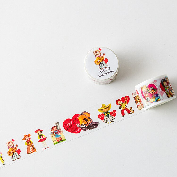 Cintas adhesivas decorativas para decoración, 1 Uds./1 lote, dulce pastel, animales encantadores, papel álbum de recortes DIY, pegatinas 3m: xibuniuzhai