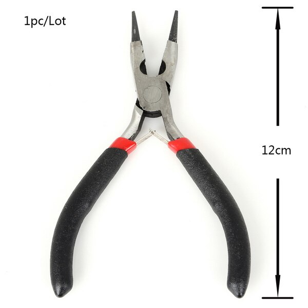 Multi-size Mini Zwart Roestvrij Staal Gebogen Krimptang Voor DIY Kralen Sieraden Maken Tang Fix Hand jewerly Tool: Jewel pliers