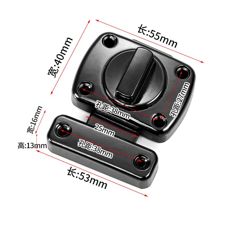 Zinc Alloy Universal Latch Lock Security Anti-theft Door Bolts Bedroom Drawer Privacy Catch Latch Furniture Hardware Tools: D2