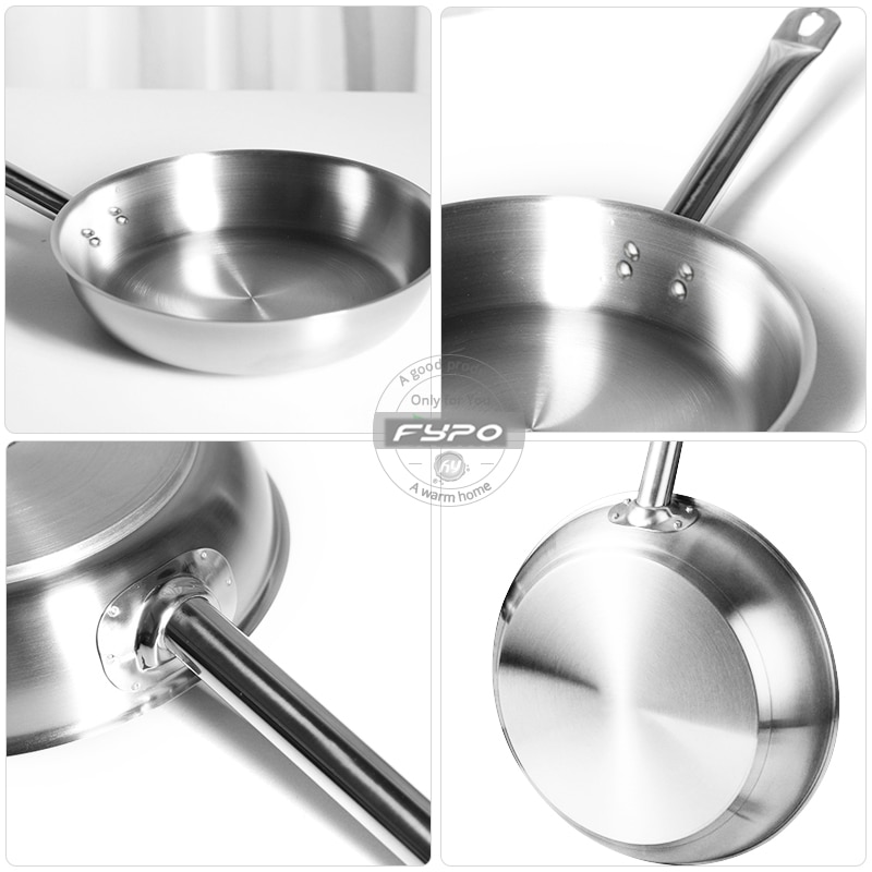 Non Stick Frying Pan Stainless Steel Composite Bottom Steak Pan Frying Pan Gas Induction Cooker Roast Skillet Kitchen cookware