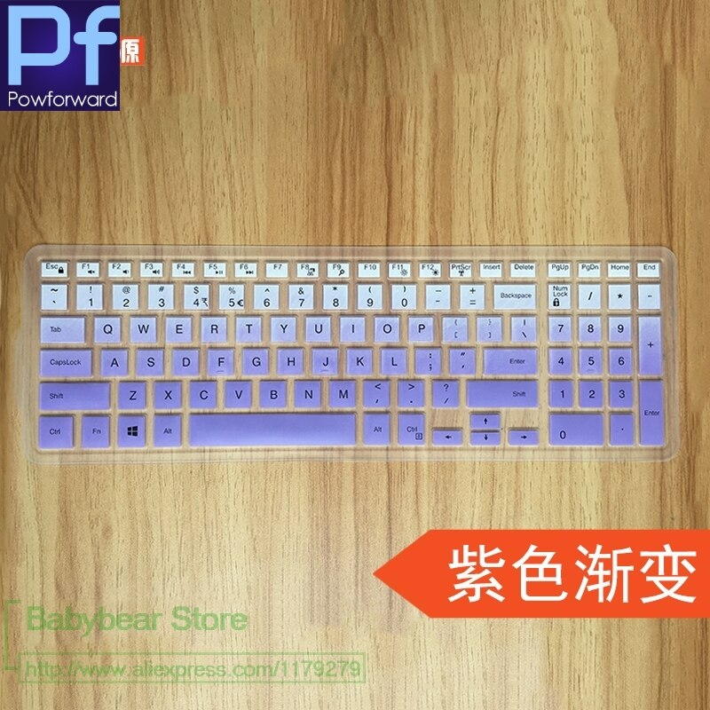 Silikonowa klawiatura do laptopa obudowa ochronna do Dell Latitude 15 3500 3550 3560 3570 3580 3590 15.6&quot;: gradualpurple