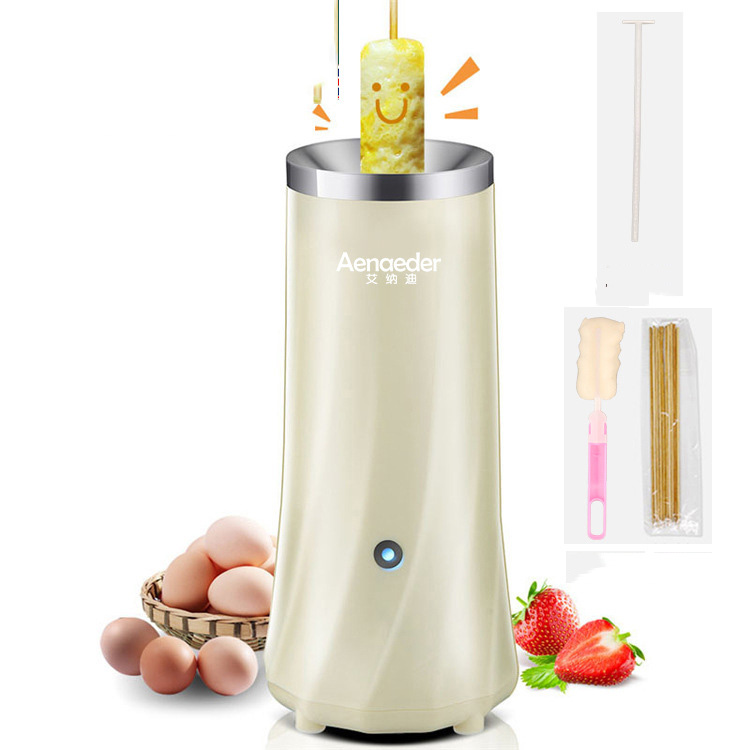 Máquina para hacer tortillas, 1 unidad, Mini cocina eléctrica para huevos, taza para tortilla, máquina para hacer desayuno, multifunción, verduras, salchicha, Burrito, herramientas de cocina: Amarillo claro / EU