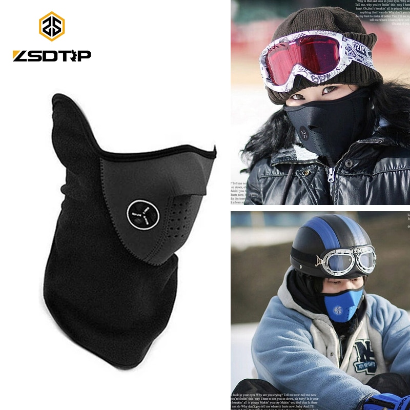 ZSDTRP Universal Motorcycle Hals Ski Snowboard Bike Warm Gezichtsmasker Voor Winter Mannen Kids Vrouwen Camo Half Running Cool Maskers