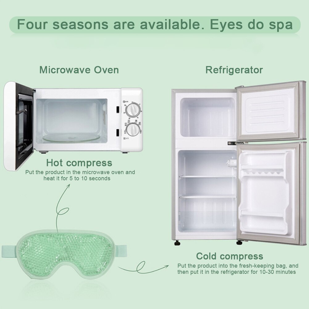 Elastic Band Heat Cold Therapy Home Office Eye Cover With Gel Beads First Aid Portable Puffy Eyes Cooling Pain Relief Reusable