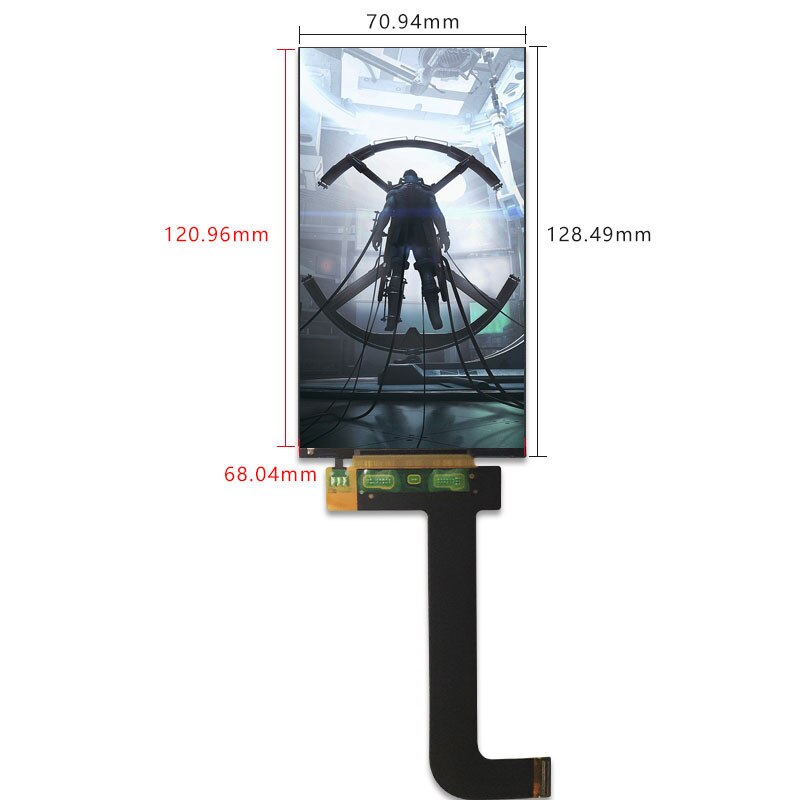 For ANYCUBIC Photon LCD 3D Printer 2K LCD Screen With Glass 5.5 inch LS055R1SX03 Light Curing Display Screen No Backlight