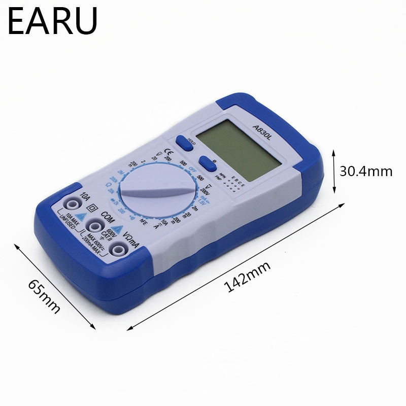 A830L LCD Digital Multimeter DC AC Voltage Diode Freguency Multifunction Volt Tester Test Current Voltmeter Ammeter Meter Gauge
