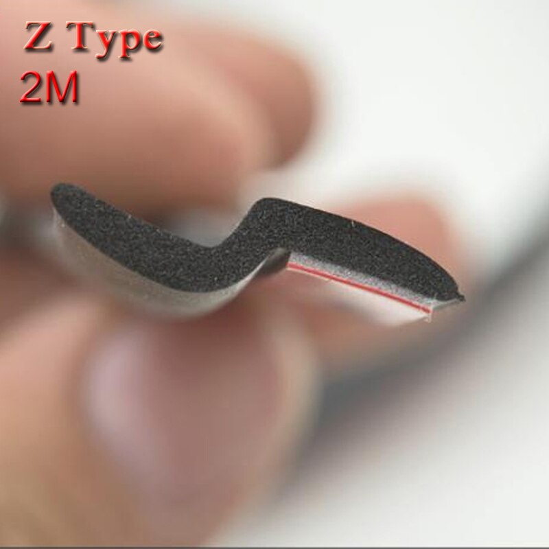 2M Auto Deur Afdichting Auto Strip Grote D Kleine D Z P B T Soort Waterdichte Trim Geluidsisolatie tochtstrip Rubberen Afdichting Strip Accessoire: Z Type
