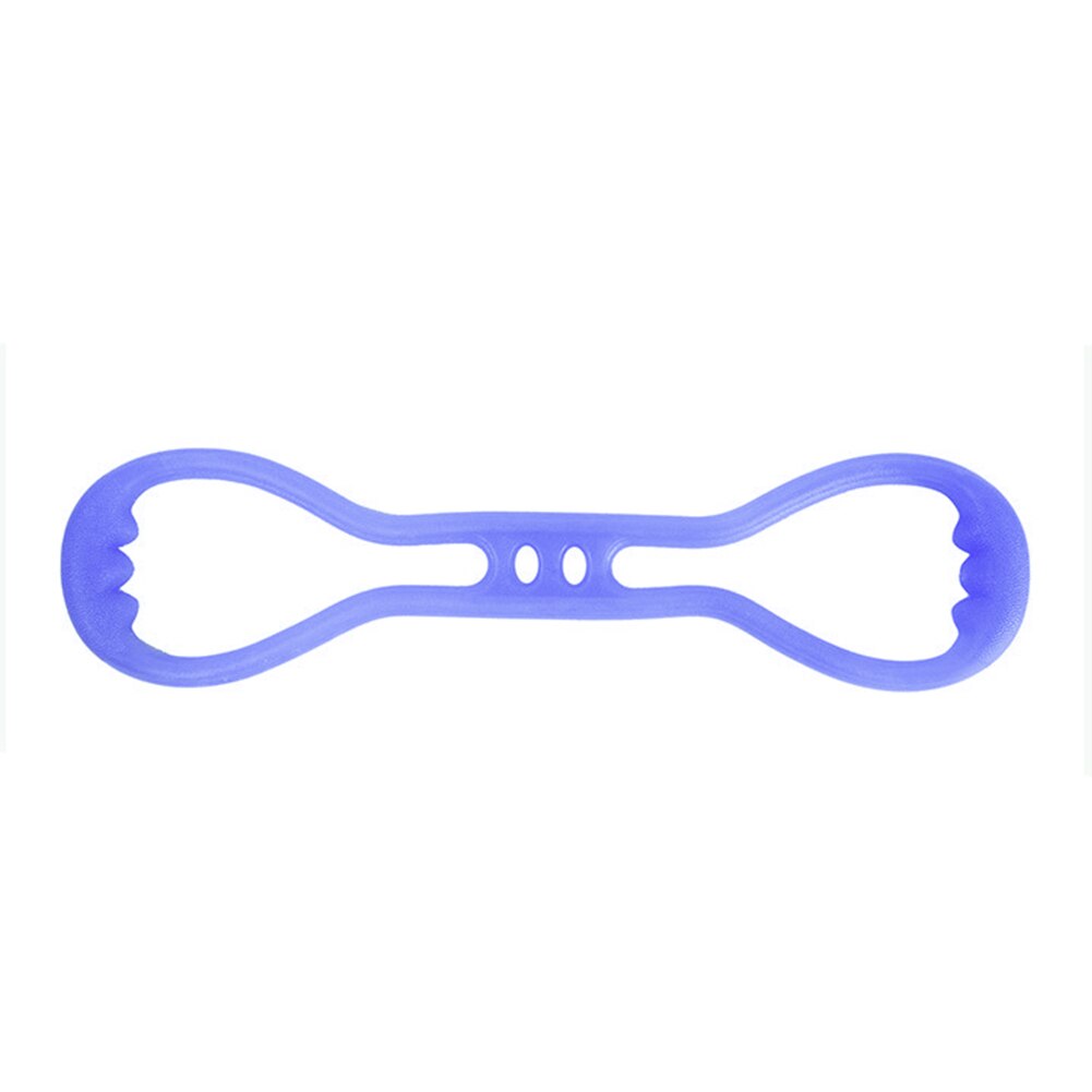 8-- vormige elastische spanband fitnessoefening yoga stretchweerstandsband: Blauw