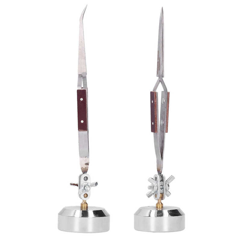 Metal Third Hand Base with Tweezers Rebound Soldering Clamp Hardware Jewelry Tools Soldering Tweezer Third Hand