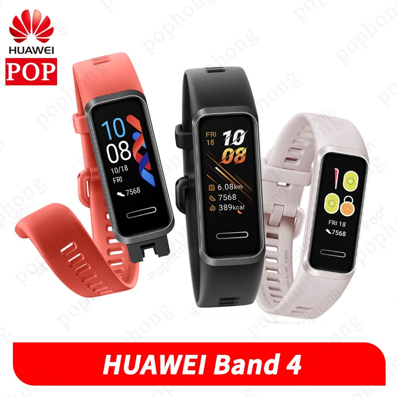 Original HUAWEI Band 4 Smart Band 0.96 inch Proactive Health Monitoring Heart Rate USB charging