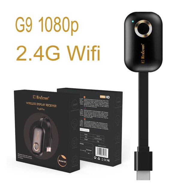 Mirascreen G9 Plus 5G 2.4G 4K 1080P wifi display spiegel screen draadloze HDMI Miracast Android tv stok chromecast/Airplay cast: G9 2.4G 1080P