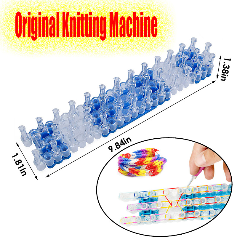 Gummi Webstuhl Band Weaver Kit für DIY längliche Strickmaschine Armbänder Weben Rahmen Bänder Haken Kunst Handwerk, Spielzeug: Freier Raum