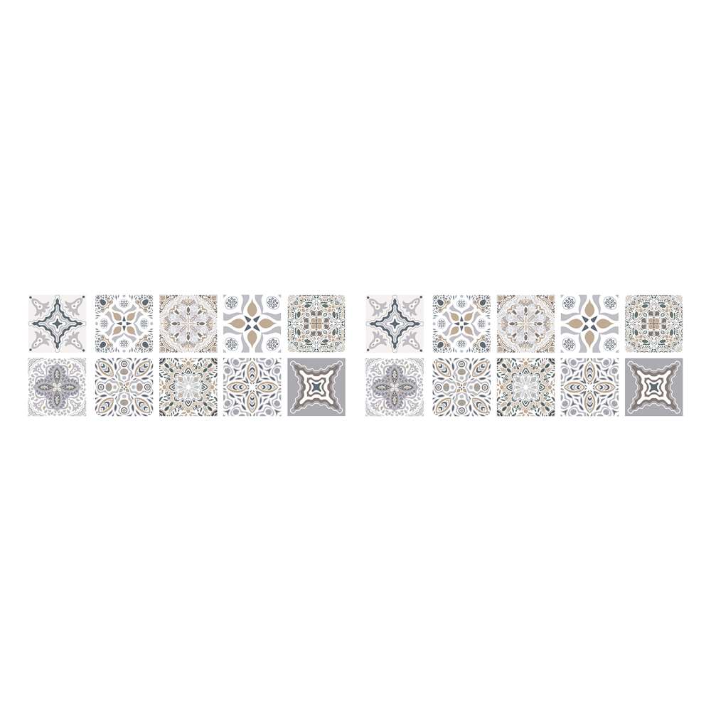 20 stk retro marokkanske fliser pvc fliser klistremerker grå farge vegg kunst dekal lim vanntett kjøkken backsplash bad