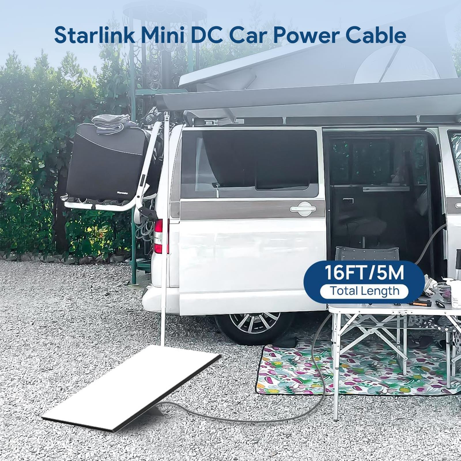 Adequado para starlink mini tomada de carregamento de carro fonte de alimentação 12v dc cabo macho com display de luz vermelha cabo de extensão à prova dwaterproof água