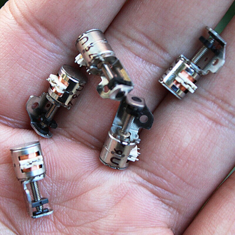 Præcisionsglide skrue stepper 6mm miniature 2 fase 4 tråd motor mini step motor mikro skrue stang møtrik bevægelig blok til modeller
