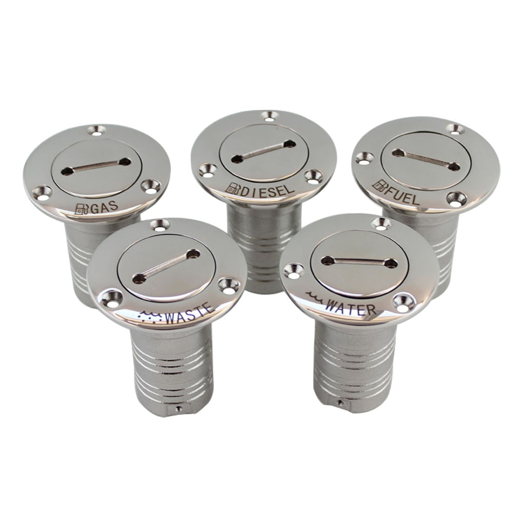 Marine Boot Dek Filler Rvs 316 Hardware GAS DIESEL BRANDSTOF AFVAL WATER Key Cap Filler 1.5 "en 2"