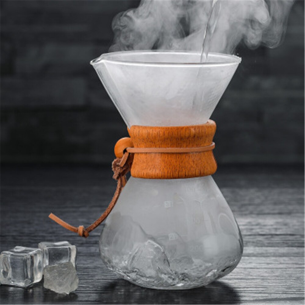 Cafetière en verre 400/600/800ML goutteur Moka cafetière percolateur Barista outils expresso bouilloire manuelle théière avec filtre