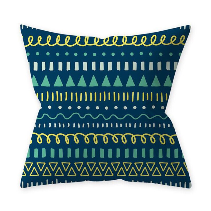 Kissen Abdeckung Blau Heimat Dekoration Kissen Hause Schlafzimmer Wohnzimmer Sofa Kissen Hause Dekoration: Graffiti