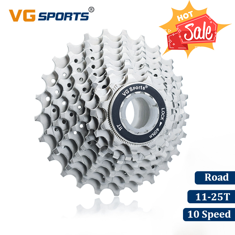 VG Sport Racefiets 10 Speed Cassette 10 Velocidade 10 S 25T Fietsonderdelen Cassete Vrijloop Tandwiel Cog Cdg ultralight 254g