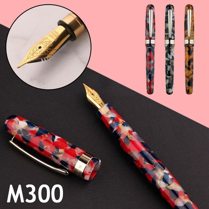 Stylo plume allemand moonman  m300, plume en résine acrylique, étui pour 0.5mm stylos à encre, stylo plume classique, fournitures scolaires et de bureau