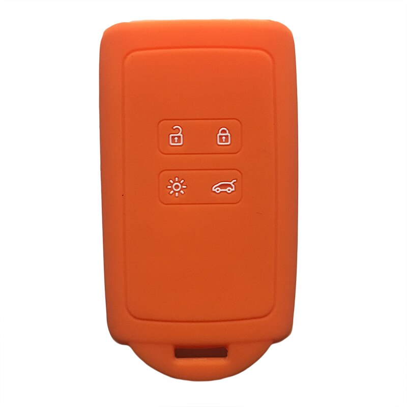 For Renault Megane Kadjar Clio Sandero Scenic Koleos Car Key Case for Dacia Logan Duster Remote Fob Shell Protector Key Cover: orange