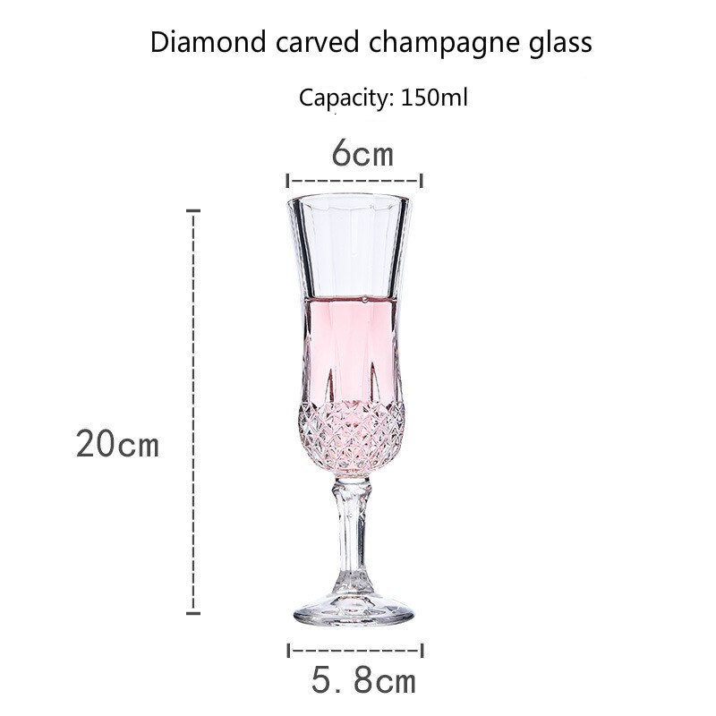 150-250ml Diamant Gravur Becher Wein Glas Tasse Kristall Glas Kunst Multi Zweck Whiskey Brandy Familie Elegante verkostung Tasse: 150ml