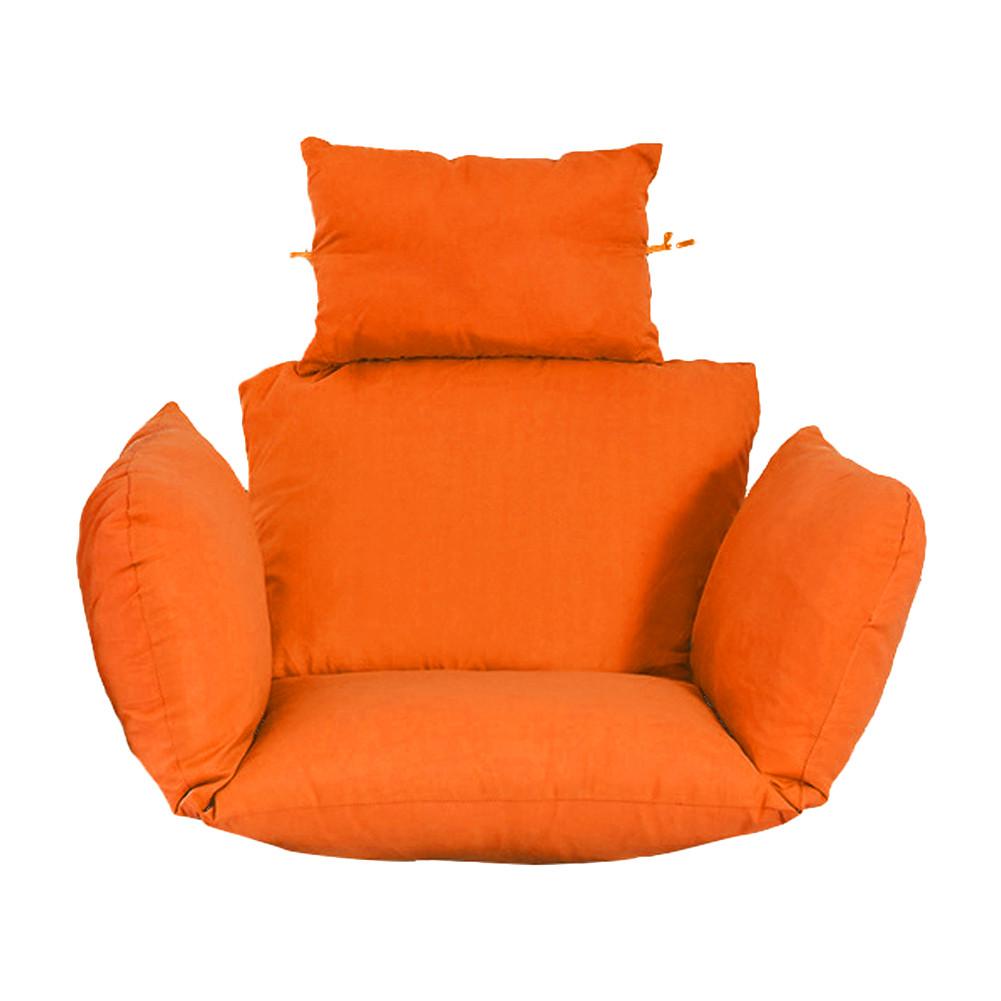 9 farver hængende æg hængekøje stol pude sving sæde pude tyk reden hængende stol ryg med pude: Orange