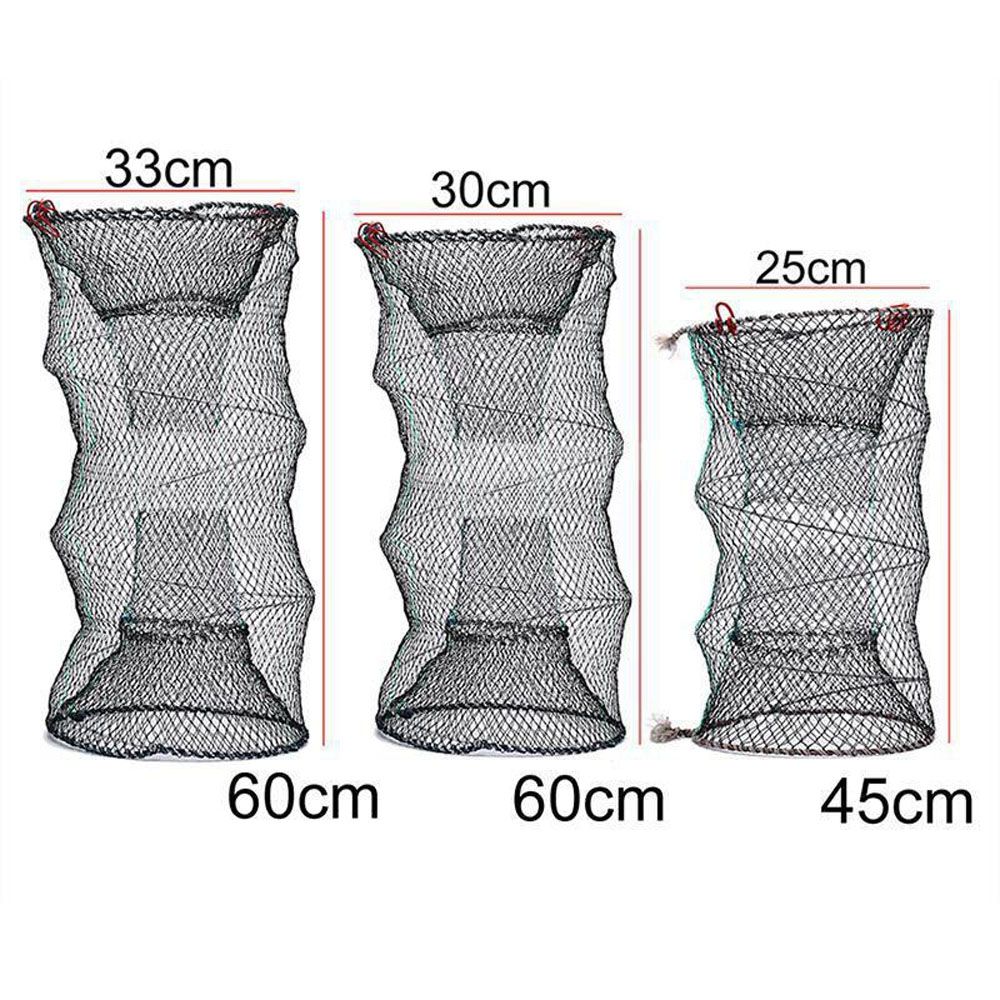 Lobster Catcher Trap Accessories Equipment Collapsible Prawn Tackle Outdoor Eel Crayfish Shrimp Cast Fishing Net Cage