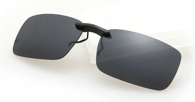 Unisex Gepolariseerde Clip Op Zonnebril Bijziend Rijden Nachtzicht Lens Anti-Uva Anti-Uvb Fietsen rijden Zonnebril Clip: Black ash