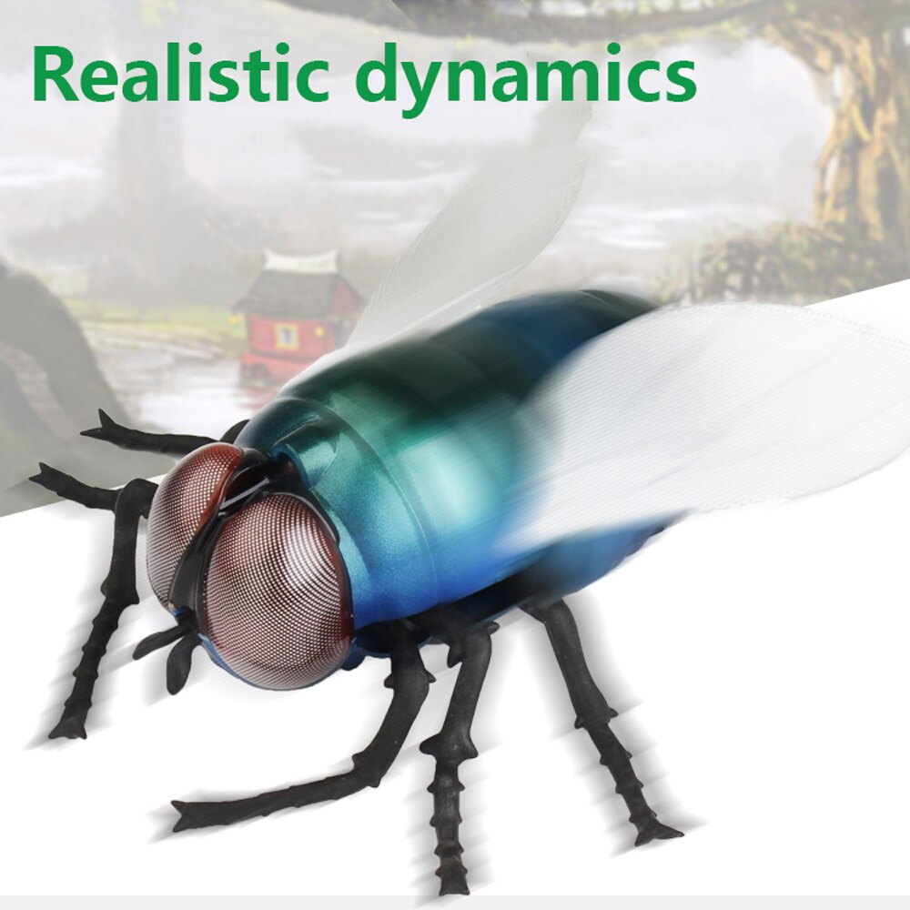 Scary Novelty Rc Insects Cyan Infrared Housefly Electronic Components Model Remote Control Flies