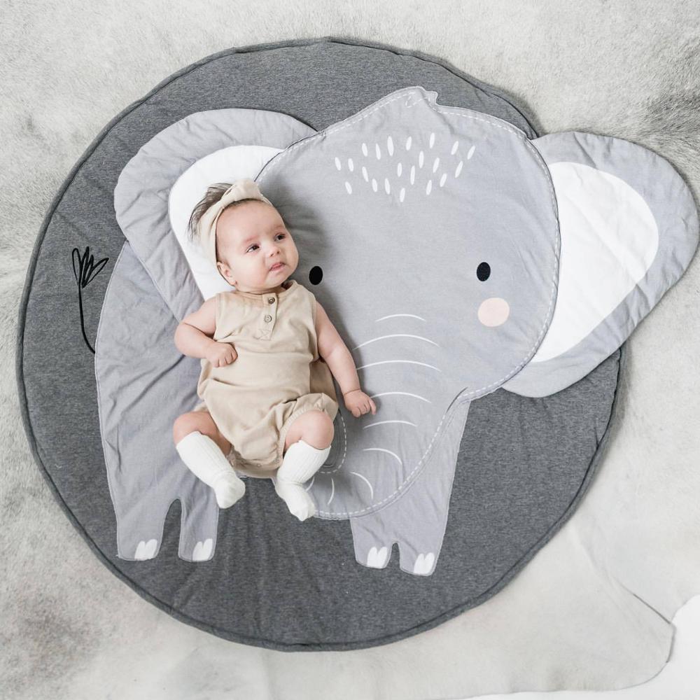 newborn baby bedding sheet elephant baby crib sheets cotton warm kids floor mat playing carpet room decoration tapete infantil