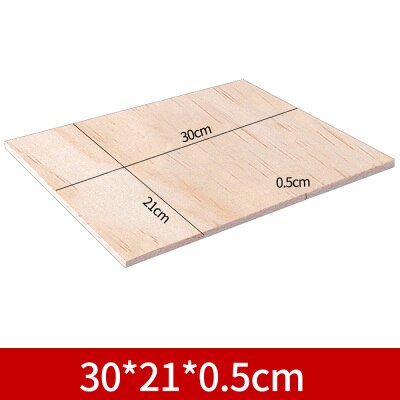 Multi Size Aviation Model Layer Board Plywood Plank DIY Hand Craft Heat Transfer Wooden Modeling Materials: 0.5cm