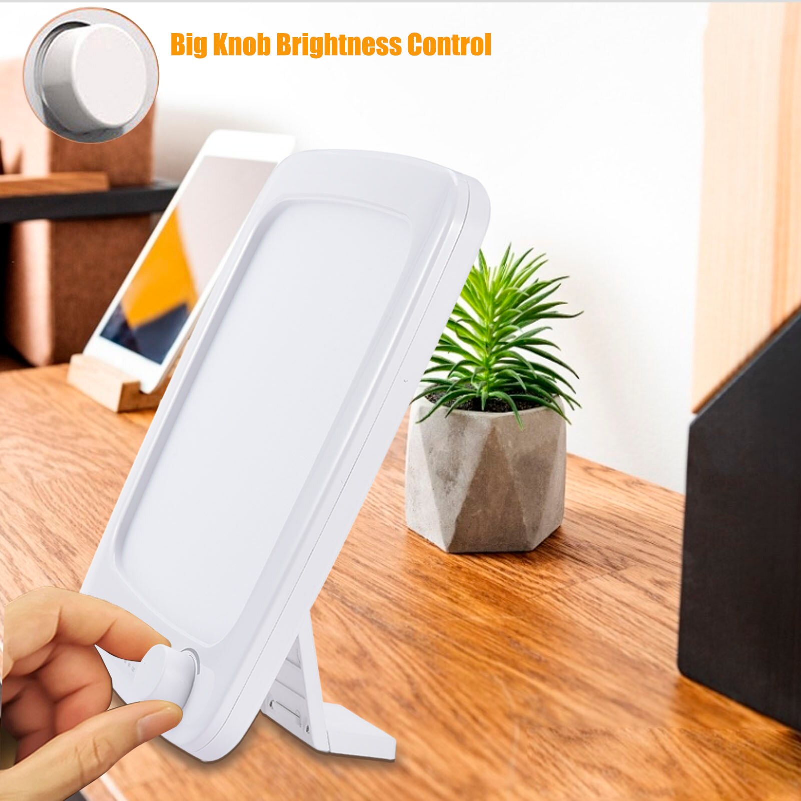 SAD Phototherapy lamp Comfortable-lighting Happy Lamp Dimming Touch USB Timing Light 4500-5000K 1100LM