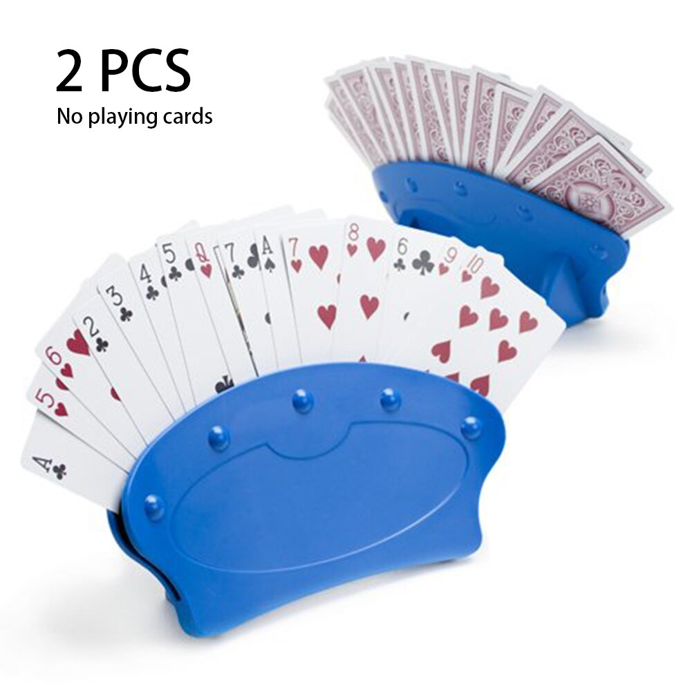 2 piezas Juego de para niños organiza ayuda manos libres juego de tarjetas soporte para la artritis para evitar asiento portátil para personas mayores perezoso póker: Default Title