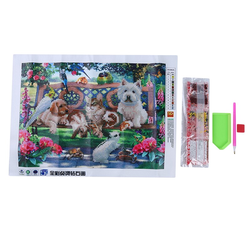 5D DIY pintura de diamantes pintados animales de dibujos animados gatos mosaico bordado Animal punto de cruz bordado artesanía Decoración
