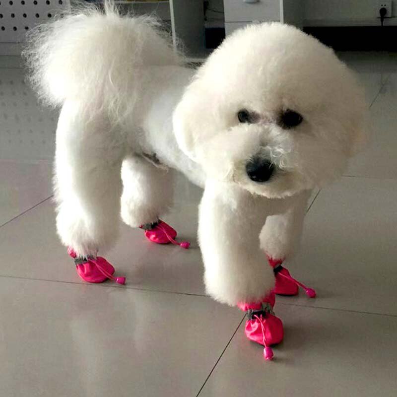 Zapatos de invierno para perros de compañía, botines impermeables de lluvia y nieve, zapatos antideslizantes de goma para cachorros pequeños, accesorios de calzado