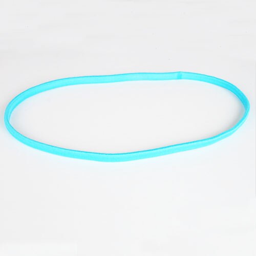 2 Stuks Anti-Slip Zweetbandjes Voetbal Yoga Pure Haarbanden Elastische Rubber Dunne Sport Hoofdband Bandage Voor Zwangere Vrouwen meisjes: Blue