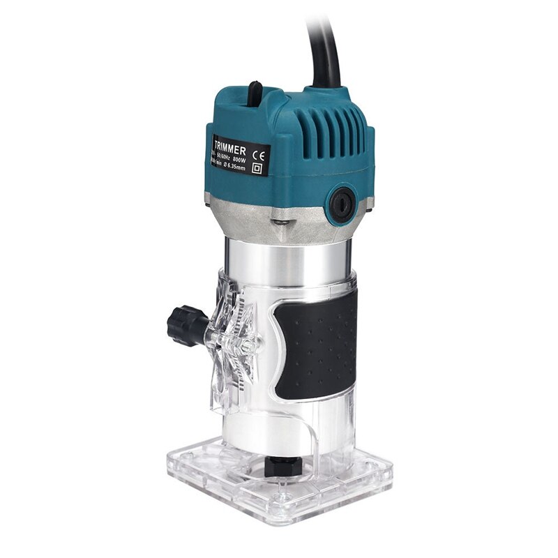 800W Woodworking Electric Trimmer Wood Milling Engraving Slotting Trimming Machine Carving Machine Router Wood: green