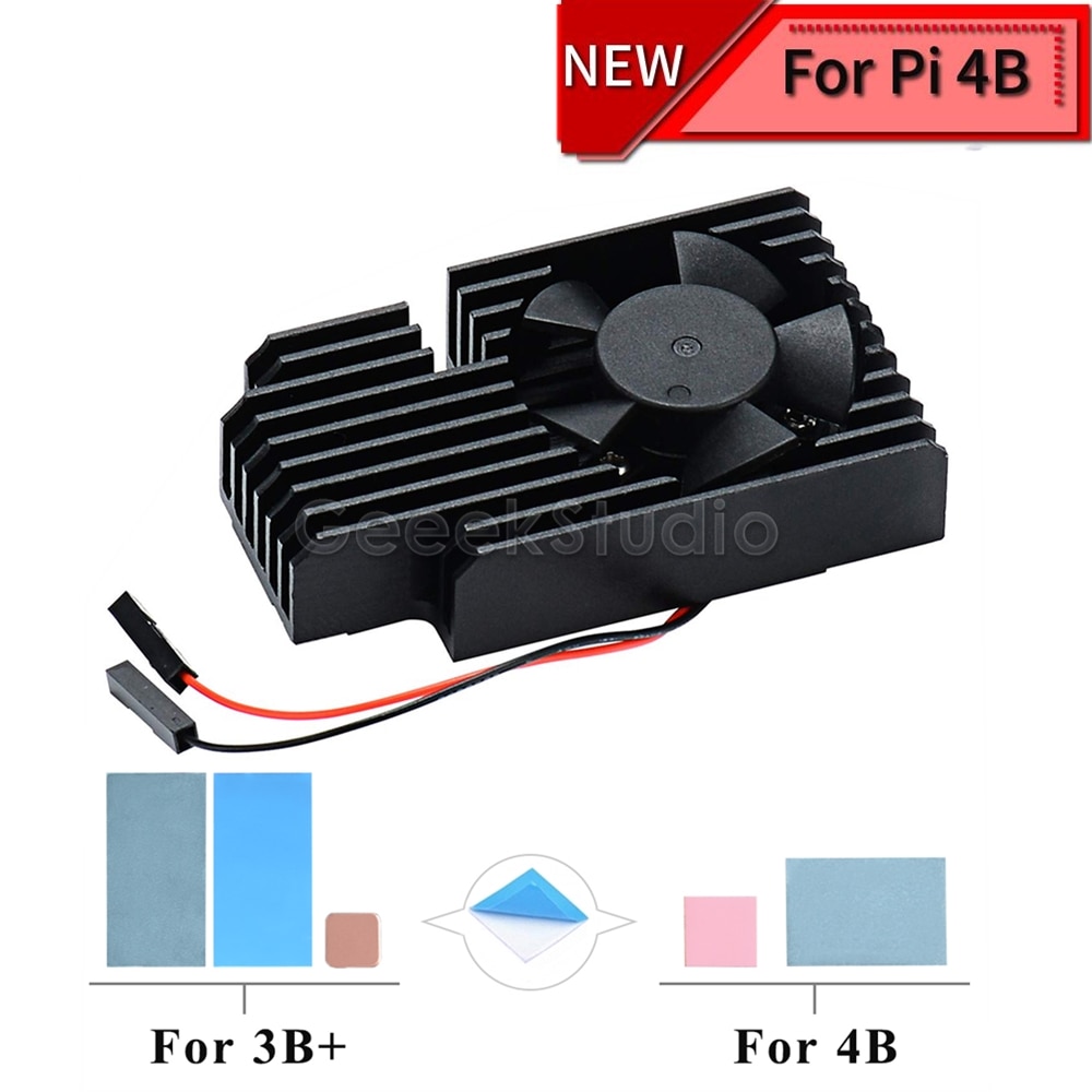 Nieuw In Voorraad! Cnc Extreme Koelventilator Heatsink Kit Voor Raspberry Pi 4B/3B +/3B Plus/3B