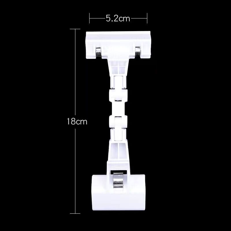5pcs Double Head Adjustable Plastic Rotatable Sign Clips Merchandise Display POP Clip Label Tag Holder Stand: White 1