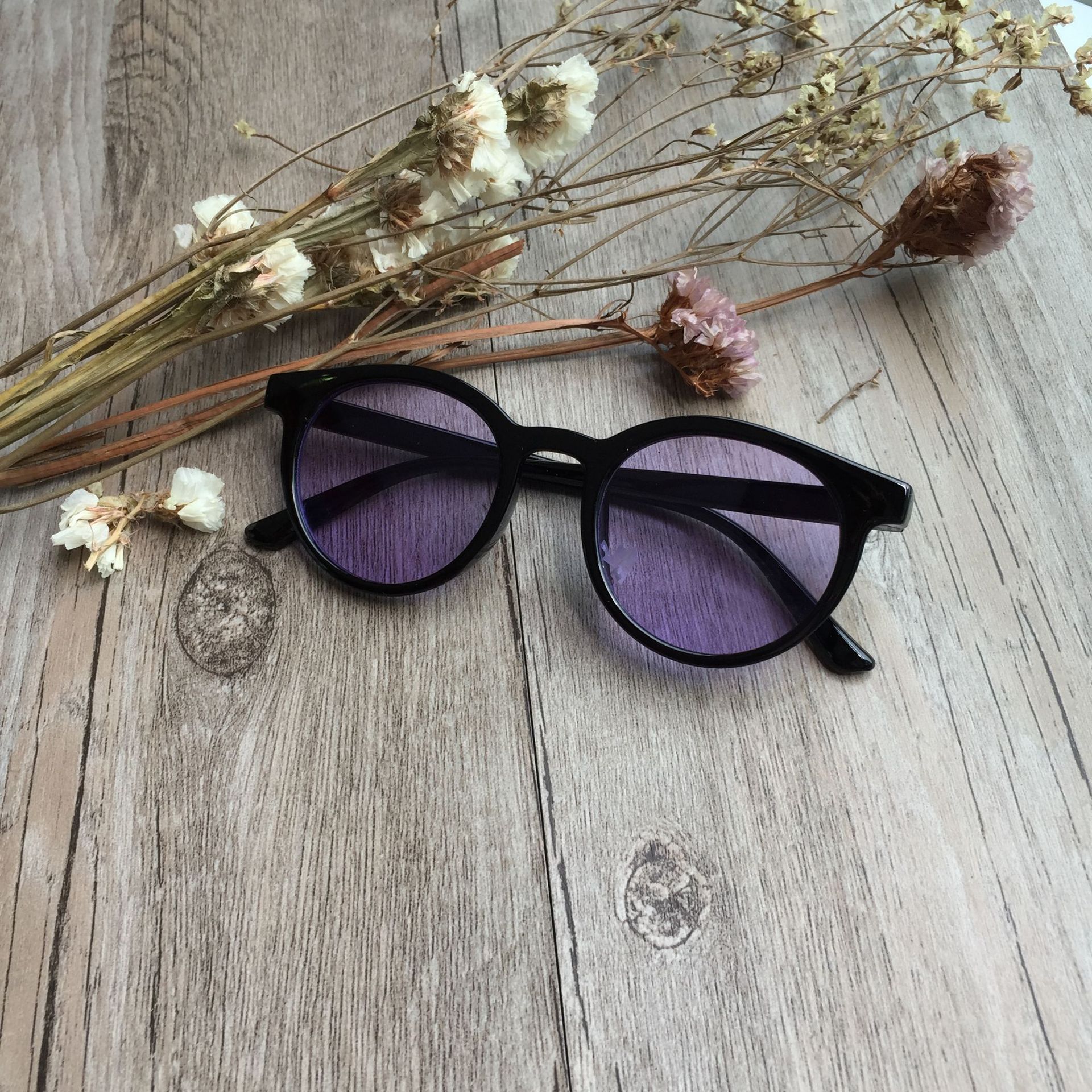 Gafas de sol con forma de ojo de gato para niños y niñas, lentes de sol con protección UV400, bonitos, para conductores,: Morado
