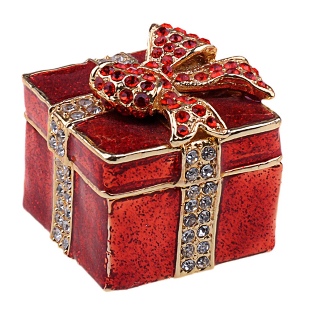 Square Treasured Wedding Favors Jeweled Trinket Mini Box