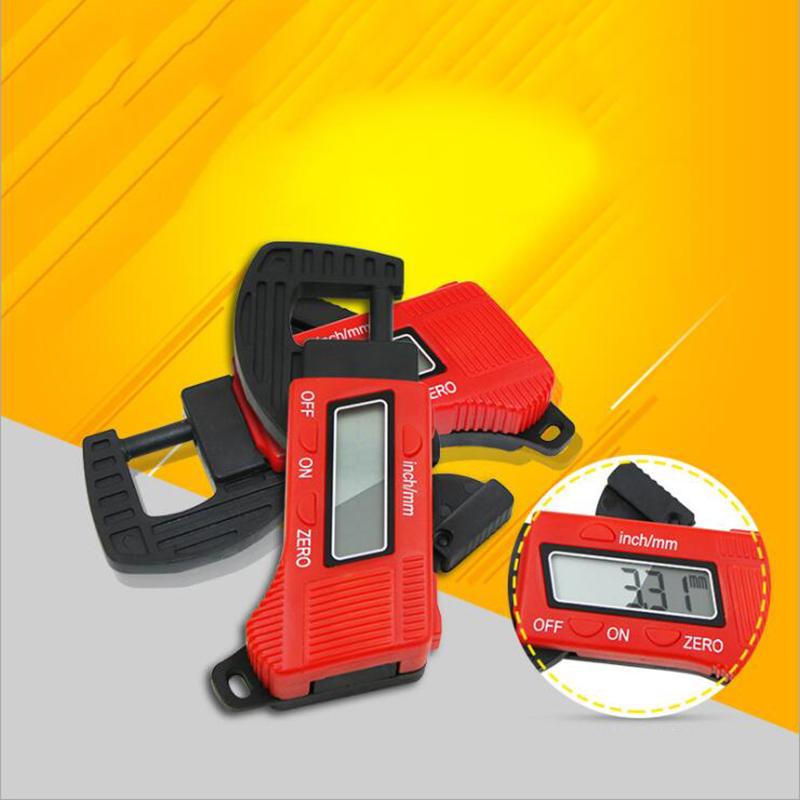 Elektronische diktemeter 0-12.7mm digitale display diktemeter carbon fiber dikte gauge dikte meetinstrument