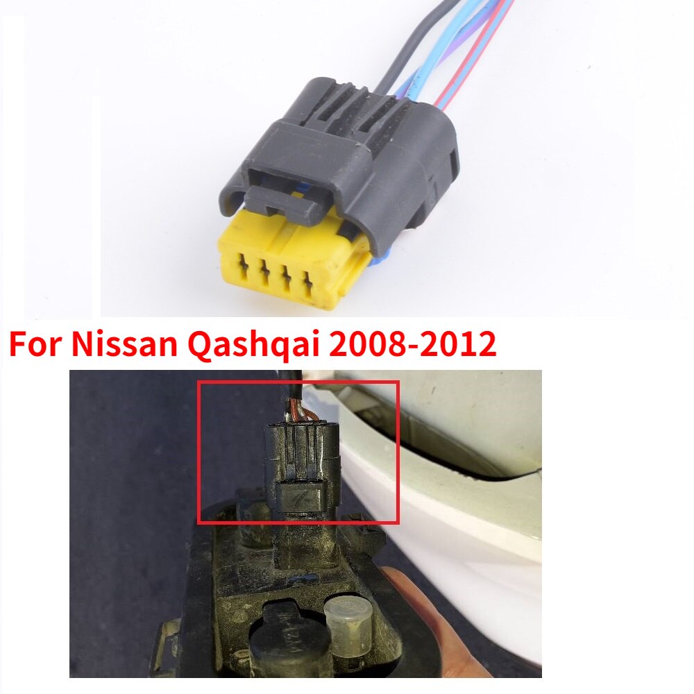 CAPQX 4Pin For Nissan Qashqai Rear Tail Light Bulb Plug Talight Brake Light Lamp Bulb Socket Connection Connector