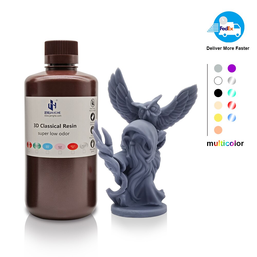 Jamghe Dlp Lcd Sla Super Lage Geur Tough Hars Hoge Precisie 405NM Voor Elegoo Nova3D Anycubic Mono 3D printers 1L