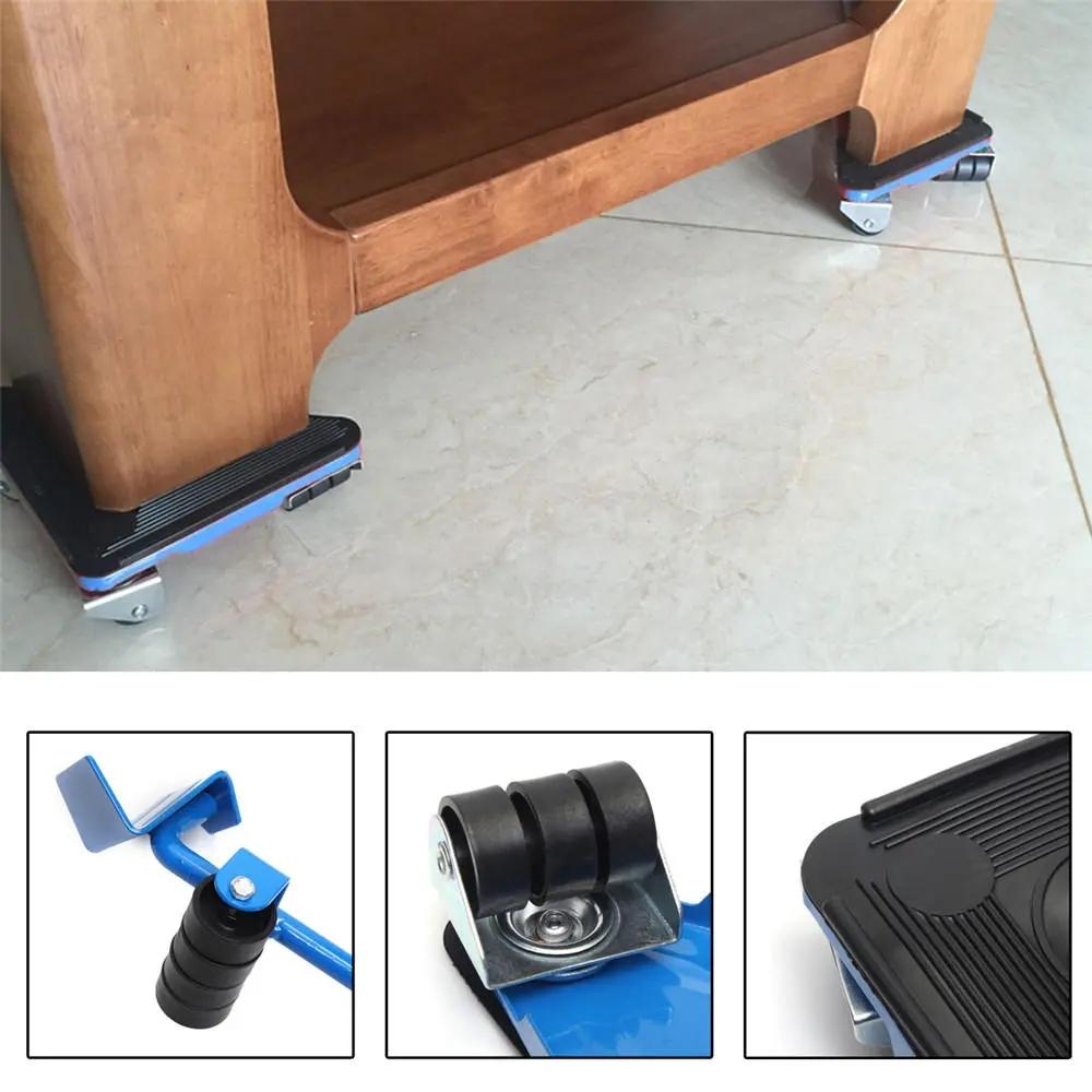 Furniture Mover Tool Set Furniture Transport Lifter Heavy Stuffs Moving Tool 4 Wheeled Corner Movers + Wheeled Lifter Hand Tools