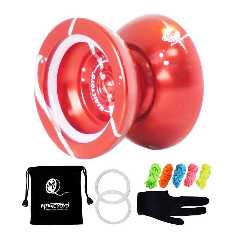 Magicyoyo  n11 jojo aus aluminiumlegierung, nicht reagierender jojoball mit tasche, handschuh und 5 schnüren: Default Title