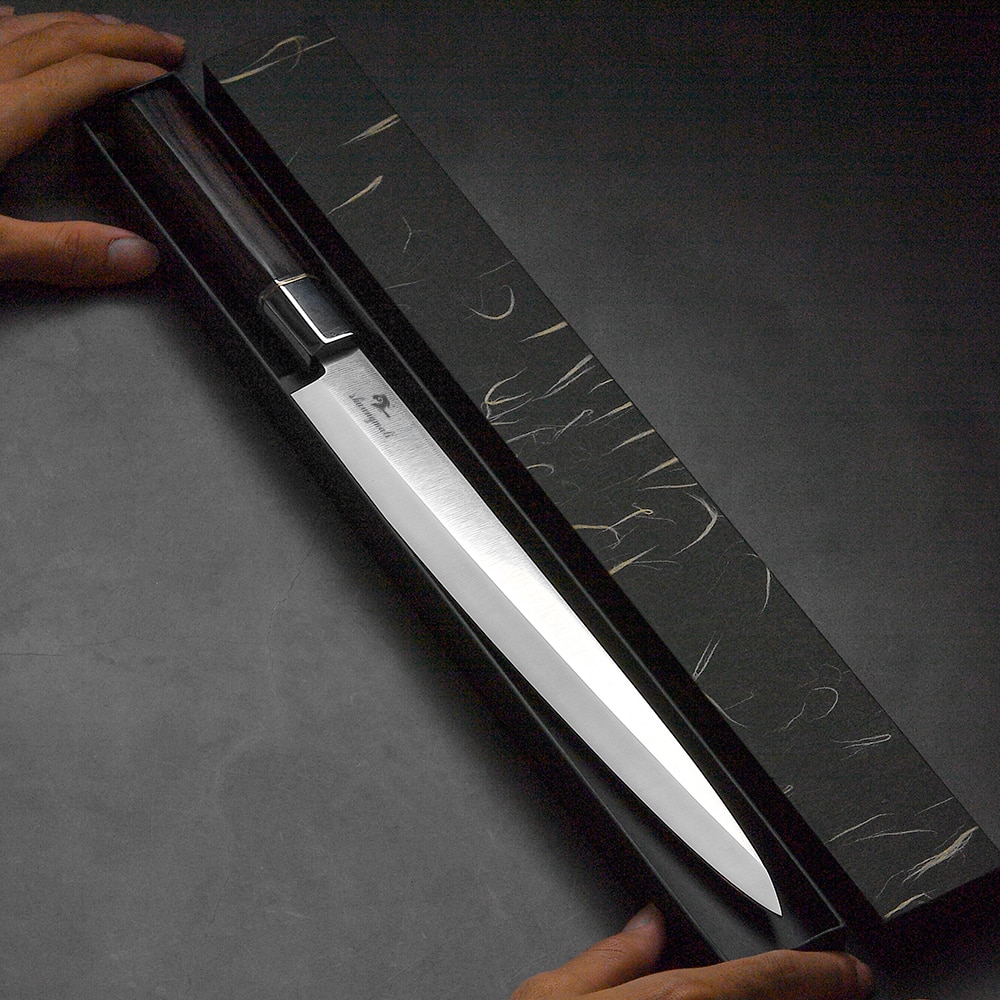 12 Inch Sashimi Knife Japanese Yanagiba Salmon Knives Sushi Tool 5CR15 Stainless Steel With Ebony Handle